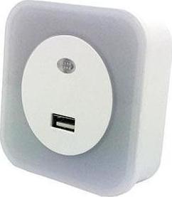 FERRARA - ΦΩΤΑΚΙ ΝΥΚΤΟΣ LED 1.5W 2700Κ  ΜΕ USB ΚΑΙ ΦΩΤΟΚΥΤΤΑΡΟ