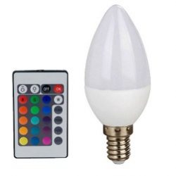 RGB+W LED 4w E14 ΜΕ ΤΗΛΕΧΕΙΡΙΣΤΗΡΙΟ
