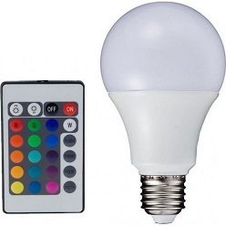 RGB+W LED 8w E27 ΜΕ ΤΗΛΕΧΕΙΡΙΣΤΗΡΙΟ